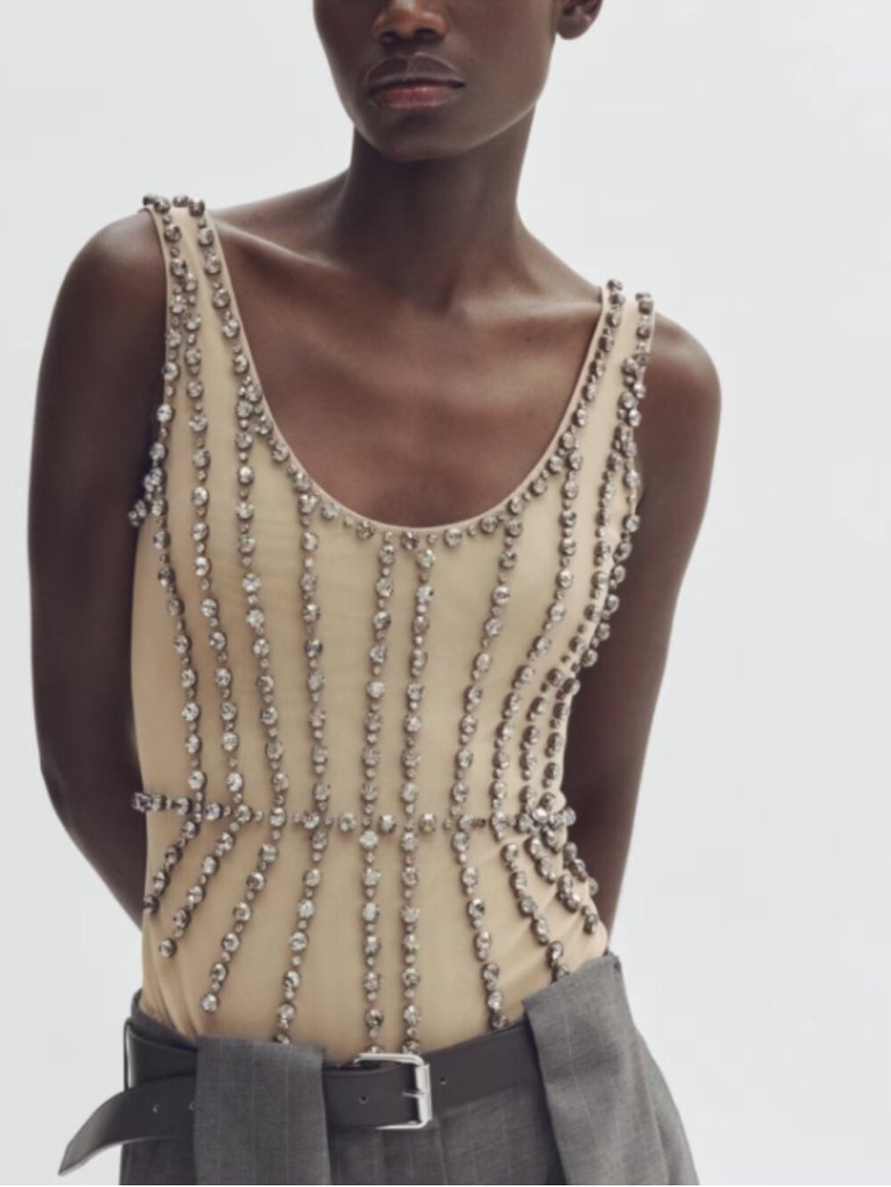 Stella McCartney H&M Crystal Embellished Mesh Bodysuit - Picture 2 of 6
